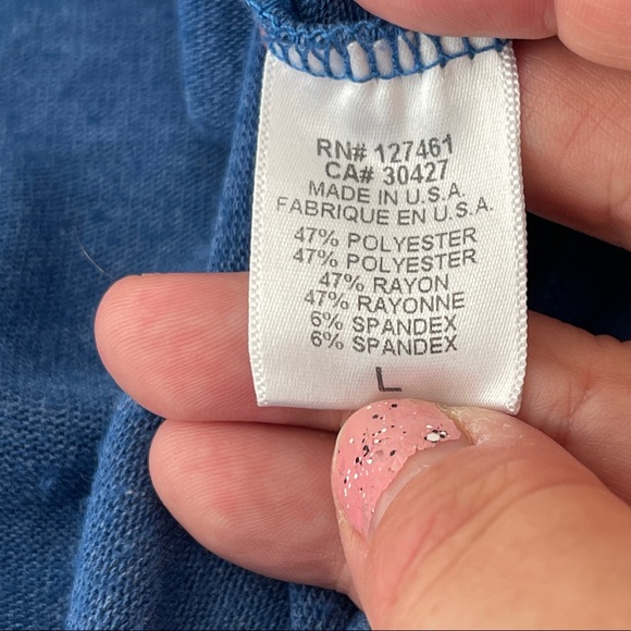 Wildfox Size L Blue RED WINE & BLUE Soft Knit Pullover Sweater July 4th USA - Picture 9 of 10